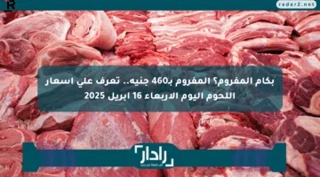 بكام المفروم؟ المفروم بـ460 جنيه.. تعرف على أسعار اللحوم اليوم الأربعاء 16 أبريل 2025
